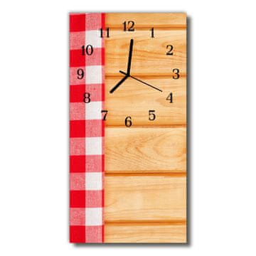 tulup.si Steklena navpična ura Kuhinja barvni namizni prt 30x60 cm Črne kazalke