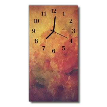 tulup.si Steklena navpična ura Art abstrakcija barvno grafiko 30x60 cm Črne kazalke