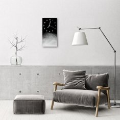 tulup.si Steklena navpična ura Črn dim 30x60 cm Bele kazalke