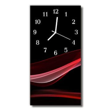 tulup.si Steklena navpična ura Art abstrakcija barvne črte 30x60 cm Bele kazalke