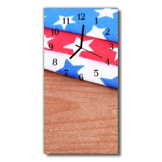 tulup.si Steklena navpična ura Barva platno 30x60 cm Črne kazalke