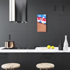tulup.si Steklena navpična ura Barva platno 30x60 cm Črne kazalke
