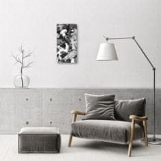 tulup.si Steklena navpična ura Grafike geometrija siva 30x60 cm Črne kazalke