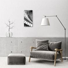 tulup.si Steklena navpična ura Wave metal kovinsko srebrna 30x60 cm Bele kazalke