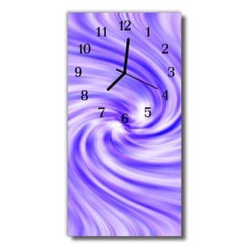 tulup.si Steklena navpična ura Vijolična vortex tunel 30x60 cm Črne kazalke