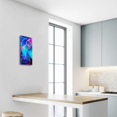 tulup.si Steklena navpična ura Grafike modra 30x60 cm Bele kazalke