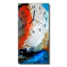 tulup.si Steklena navpična ura Poslikane oljna slika art 30x60 cm Črne kazalke