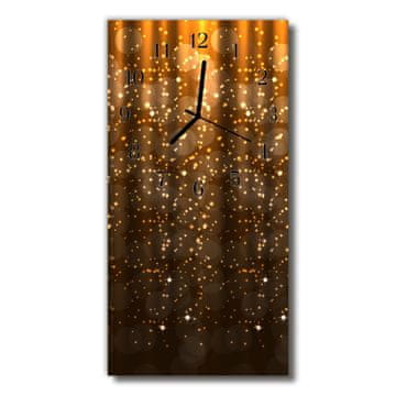tulup.si Steklena navpična ura Iskre rjavo sijaj 30x60 cm Črne kazalke