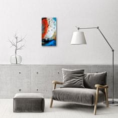 tulup.si Steklena navpična ura Poslikane oljna slika art 30x60 cm Črne kazalke
