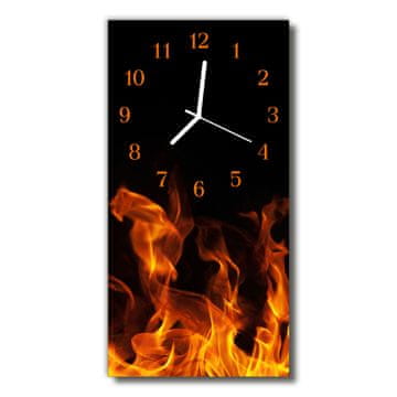 tulup.si Steklena navpična ura Sodobna fire barva plamena 30x60 cm