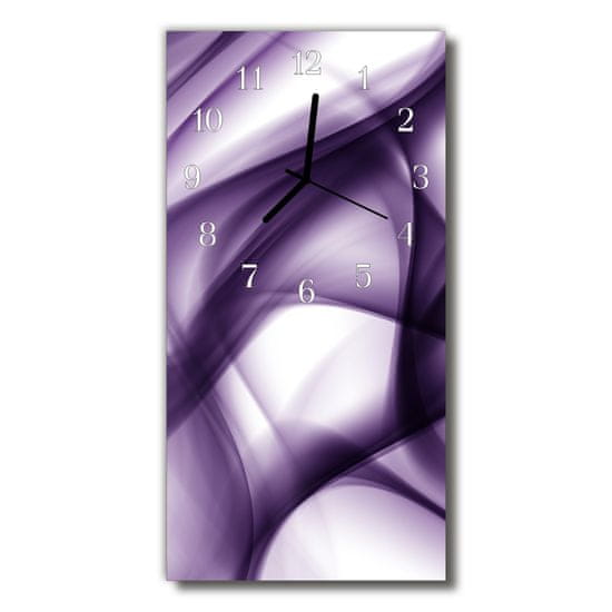 tulup.si Steklena navpična ura Art abstrakcija vijolična 30x60 cm