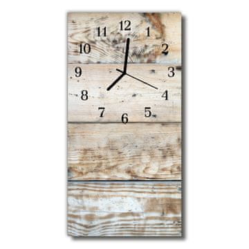 tulup.si Steklena navpična ura Naravni les bež 30x60 cm Črne kazalke