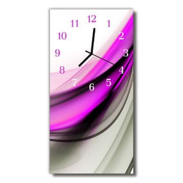 tulup.si Steklena navpična ura Art abstrakcija vijolične črte 30x60 cm