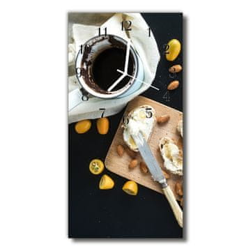 tulup.si Steklena navpična ura Kuhinja zajtrk barva hrane 30x60 cm