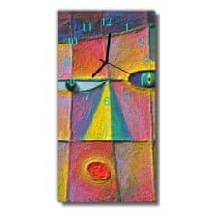 tulup.si Steklena navpična ura Abstraktna umetnost barvno tiskanje 30x60 cm