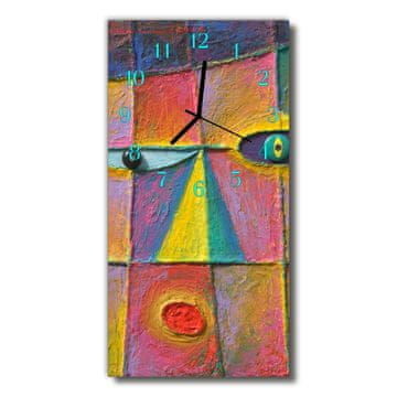 tulup.si Steklena navpična ura Abstraktna umetnost barvno tiskanje 30x60 cm