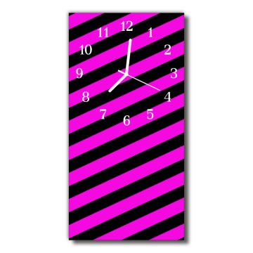 tulup.si Steklena navpična ura Barva art pas 30x60 cm Bele kazalke