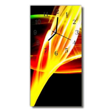 tulup.si Steklena navpična ura Grafike abstraktna barvna 30x60 cm Črne kazalke