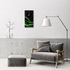 tulup.si Steklena navpična ura Člen abstrakcija črne črte 30x60 cm Bele kazalke