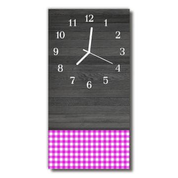 tulup.si Steklena navpična ura Les barva maska 30x60 cm Bele kazalke