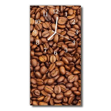 tulup.si Steklena navpična ura Narava fižol 30x60 cm Bele kazalke