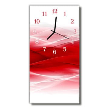 tulup.si Steklena navpična ura Art abstrakcija rdeča 30x60 cm