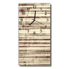 tulup.si Steklena navpična ura Povoščeno platno bež 30x60 cm Črne kazalke