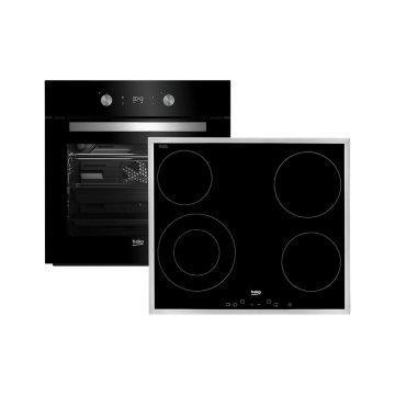 Beko BSE24322B set, BIM24302B vgradna pečica + HIC64402X kuhalna plošča