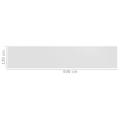 Greatstore Balkonsko platno belo 120x600 cm HDPE
