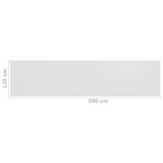 Greatstore Balkonsko platno belo 120x500 cm HDPE