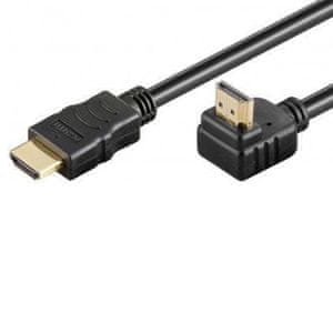 Goobay HDMI / HDMI kabel, z Ethernetom, kotni, črn, 1,5 m