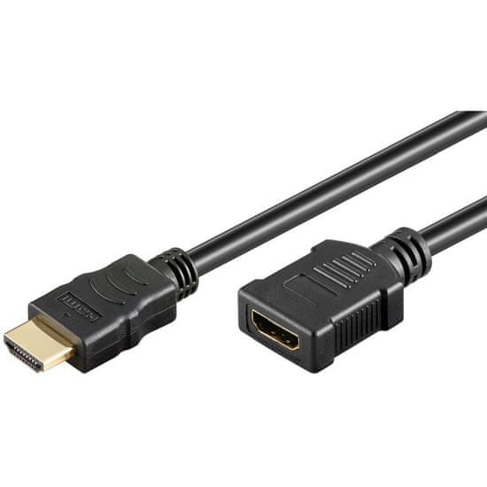 Goobay HDMI (M) / HDMI (F) kabel, črn, 2 m
