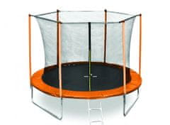 Legoni Fun trampolin, z zaščitno mrežo, 244 cm, oranžen