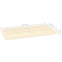 Vidaxl Vrtna kotna klop in blazine 239 cm impregnirana borovina