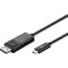 Goobay USB-C (M) / DP (M) kabel, 4k 60 Hz, črn, 1,2 m