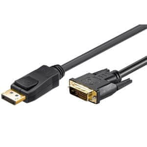 Goobay DP (M) / DVI-D (M) kabel, črn, pozlačen, 3 m