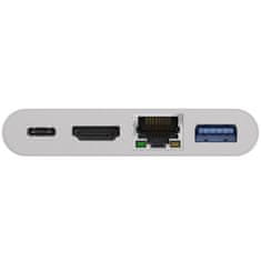 Goobay USB-C / 3x USB + HDMI + Ethernet multi-adapter, bel