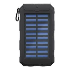 Goobay prenosna baterija PowerBank 8.0, na sončne celice, svetilka, 8000 mAh, črna