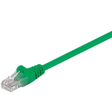 Goobay U / UTP CAT 5e patch kabel, mrežni, povezovalni, zelen, 1 m