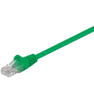 Goobay U / UTP CAT 5e patch kabel, mrežni, povezovalni, zelen, 1 m