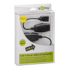 Goobay CAT 5/5a/6 / USB 1.1 konverter, do 40 m