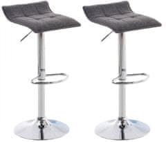 BHM Germany Barski stoli Madison (SET 2 kosa), tekstil, svetlo siva