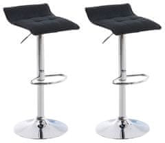 BHM Germany Barski stoli Madison (SET 2 kosa), tekstil, črna