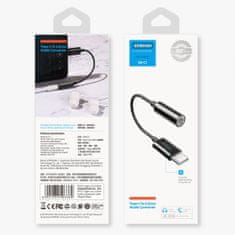 Joyroom Ben Series adapter 3.5 mm jack / USB-C, črna