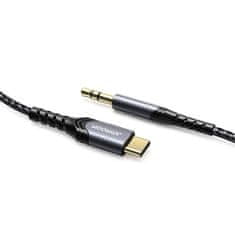 Joyroom Hi-Fi Audio kabel 3.5 mm jack - USB-C 1m, črna
