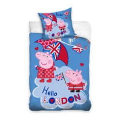 Carbotex Reverzibilne bombažne rjuhe PEPPA PIG London, 140/200+70/90, PP191060