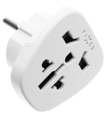 FIXED EU adapter za povezavo UK, US, AUS napajalnikov za EU vtičnice (FIXCT-EU), bel
