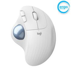 Logitech Ergo M575 brezžična miška, bela