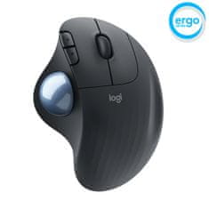 Logitech Ergo M575 brezžična miška, grafitno siva