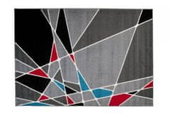 Chemex Preproga Jawa Moderna Debela Barvita H111C Modra Rdeča Siva Črna 80x150 cm